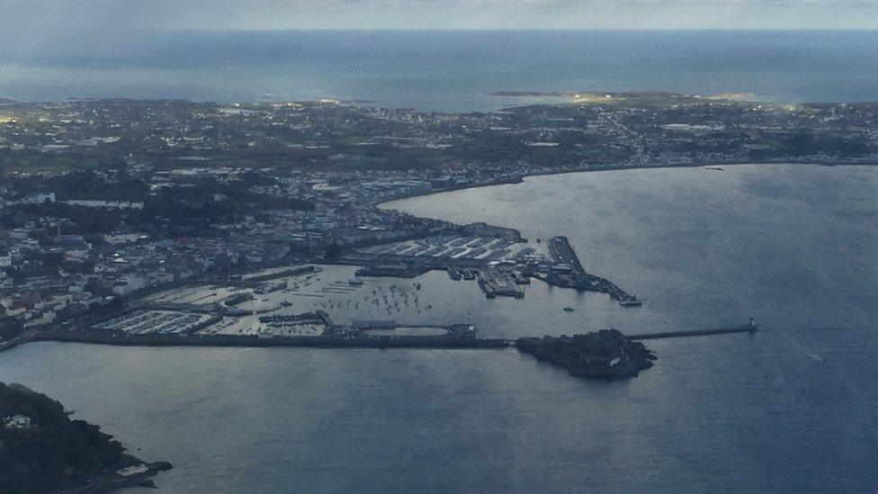 Aerial view of Guernsey