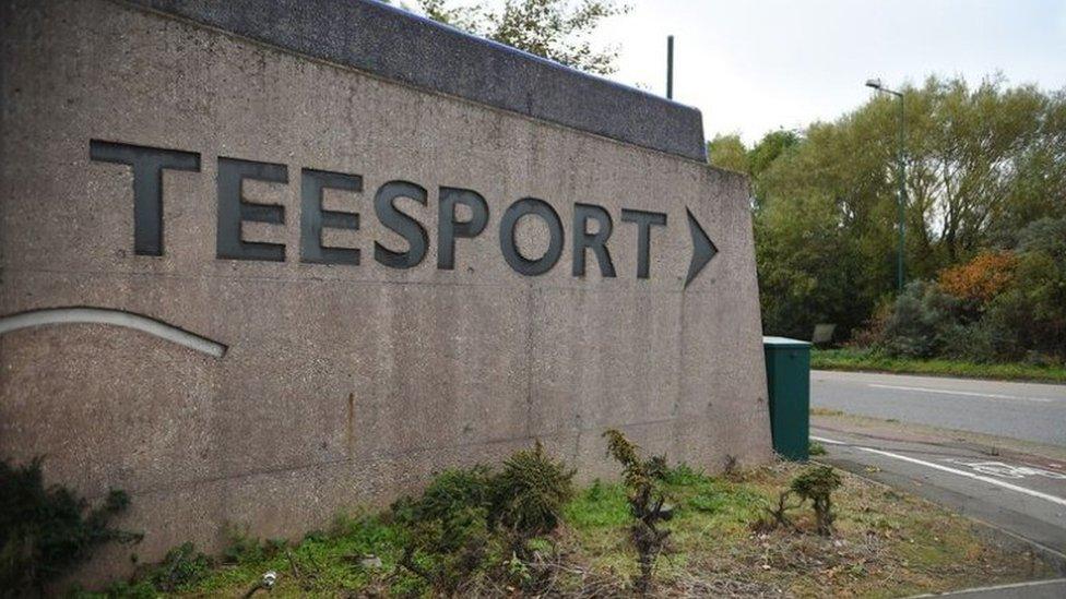 Teesport sign