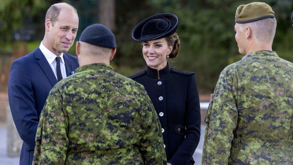 Prince and Princess of Wales at Pirbright