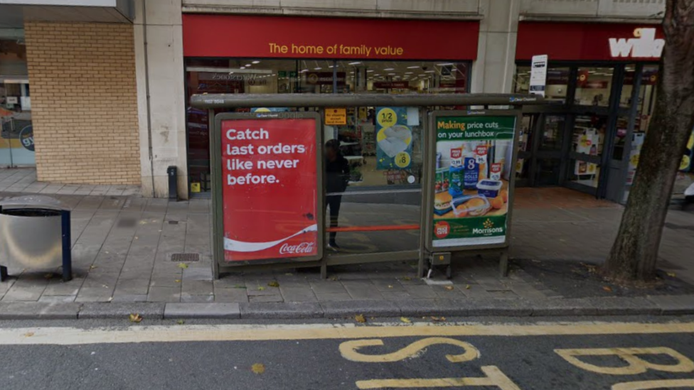 Bus stop on Union Street