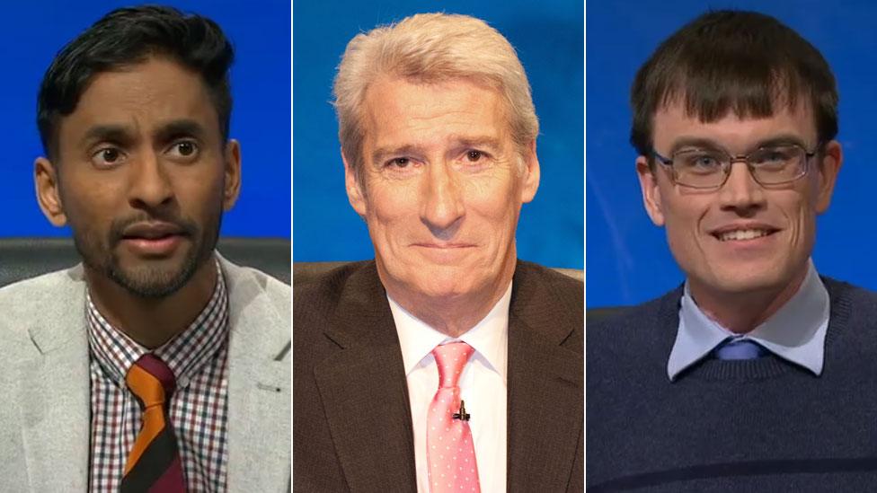 Bobby Seagull, Jeremy Paxman and Eric Monkman