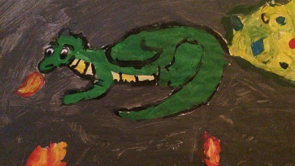 Evie's dragon drawing