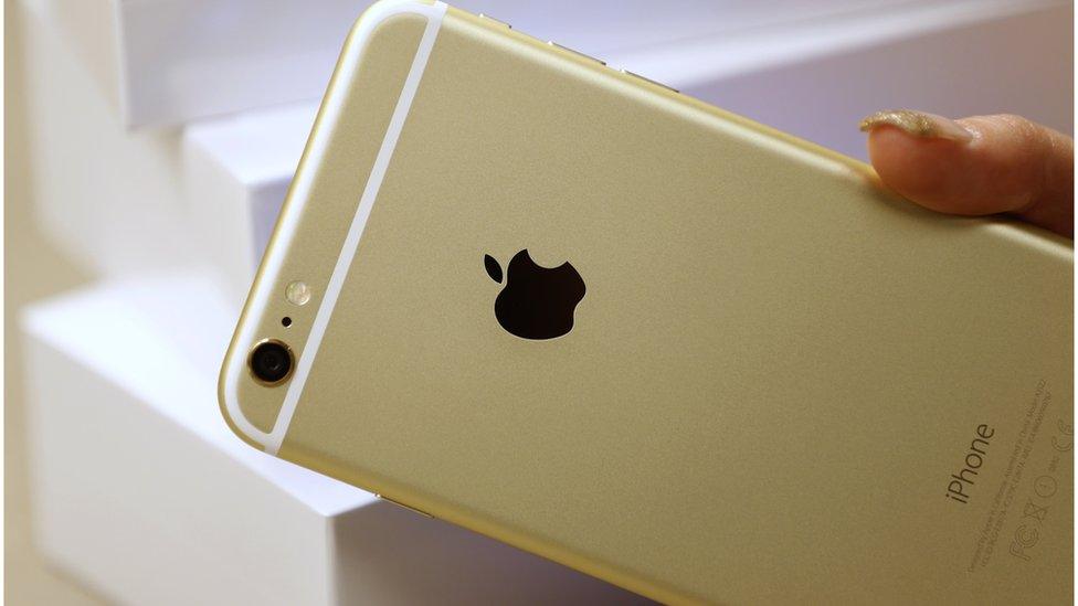 A gold iPhone 6