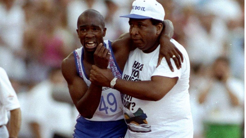 Derek Redmond and his father Jim