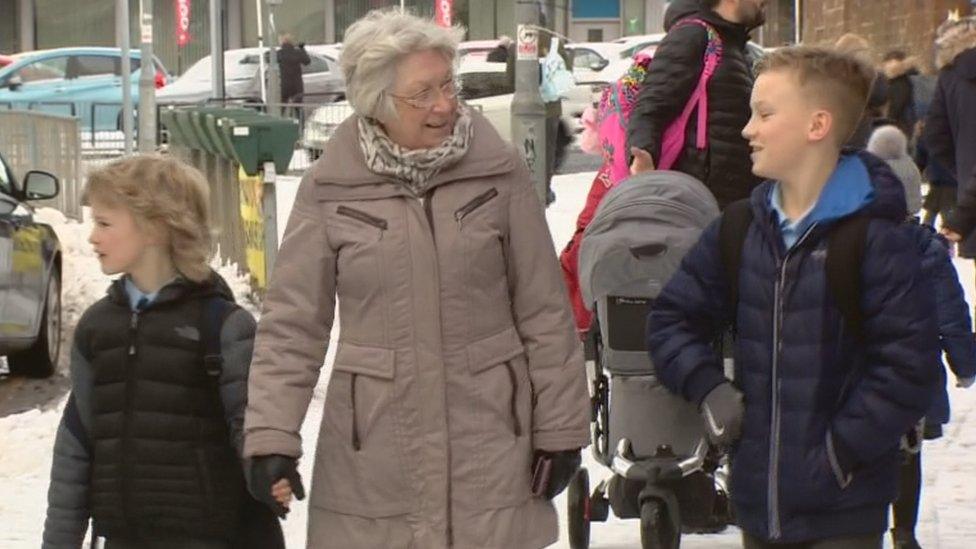 Pupils leaving school