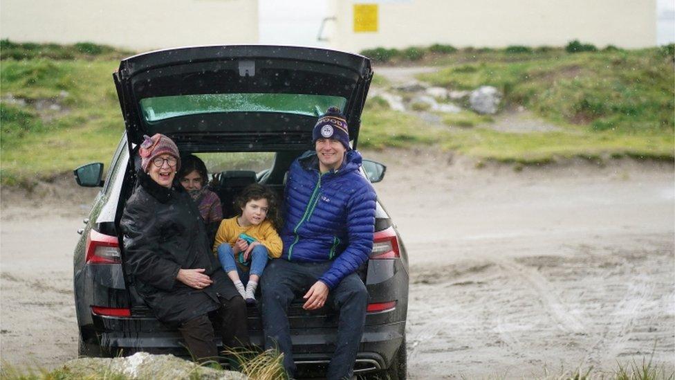 Children in the back of a car