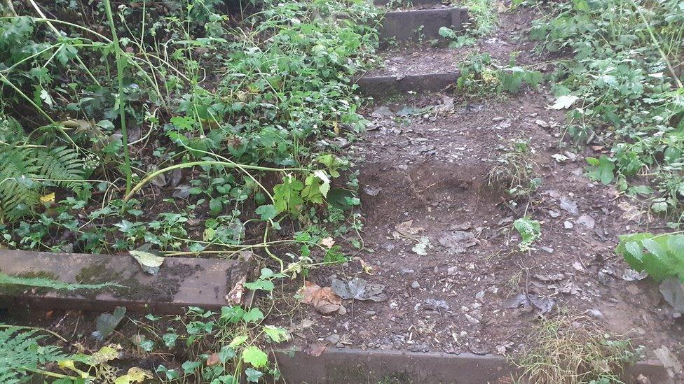 Damage to footpath