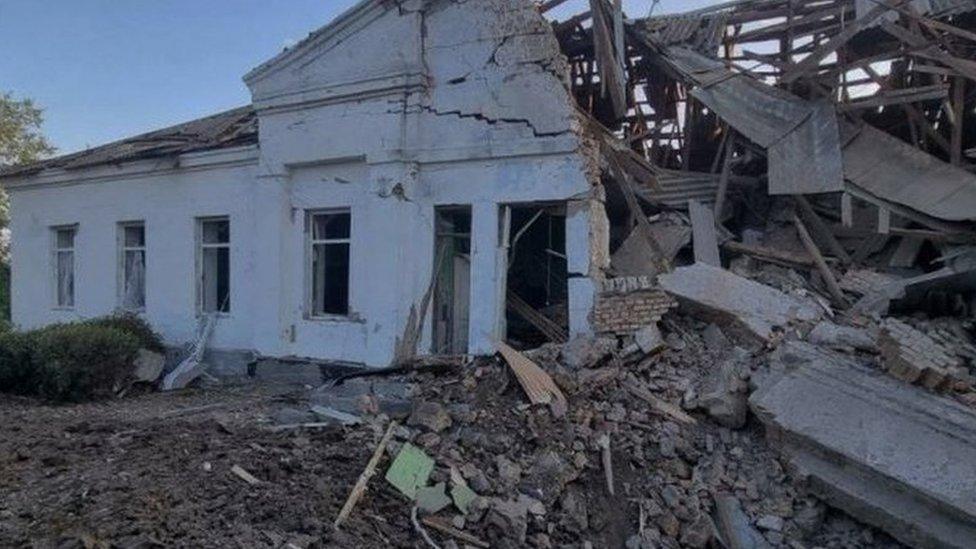 A destroyed school in Mykolaiv, southern Ukraine. Photo: 28 July 2022