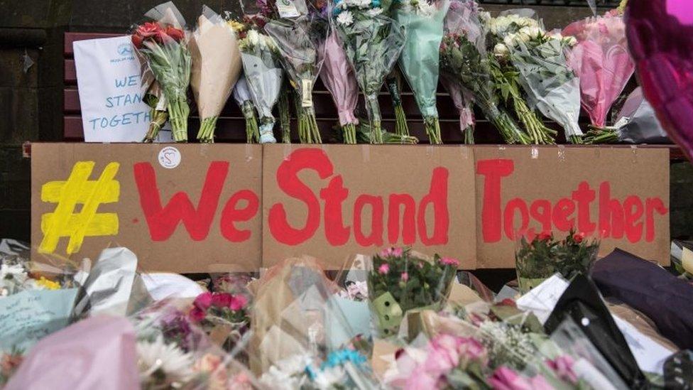 Floral tributes in Manchester