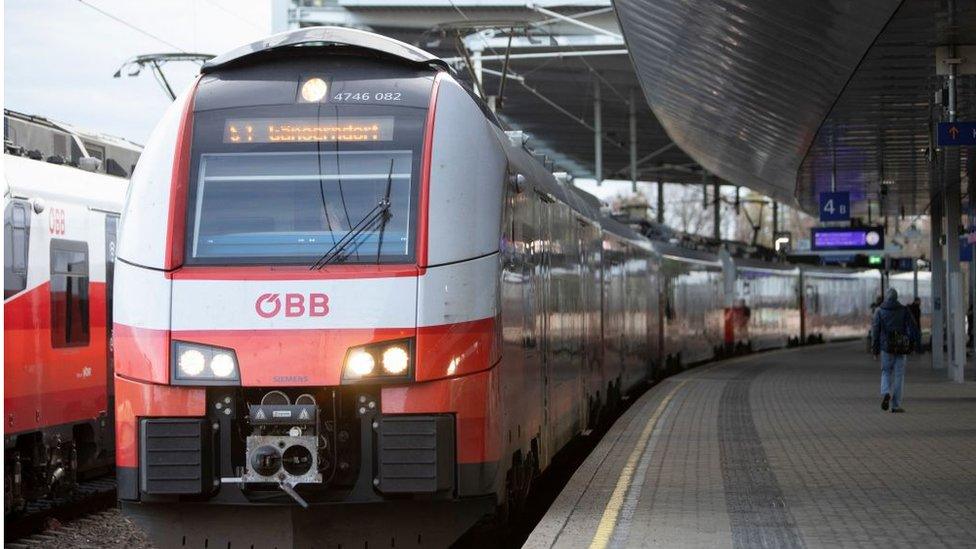 An Austrian Federal Railways (ÖBB) train