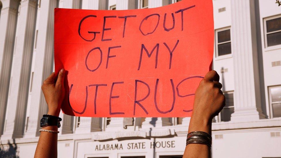 pro-choice supporter at Alabama