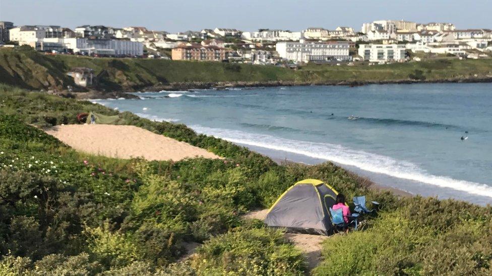 Tents at Fistral