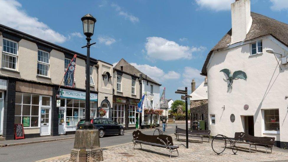 Moretonhampstead, a small town in the Dartmoor National Park