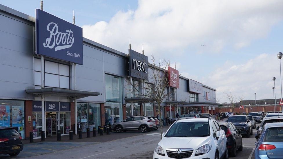 Shops at the retail park