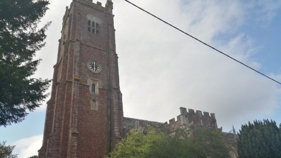 Picture of the bell tower and clock at Kenton