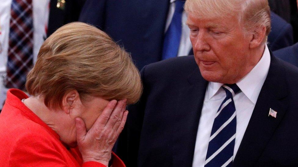 Angela Merkel and Donald Trump meet at the G20