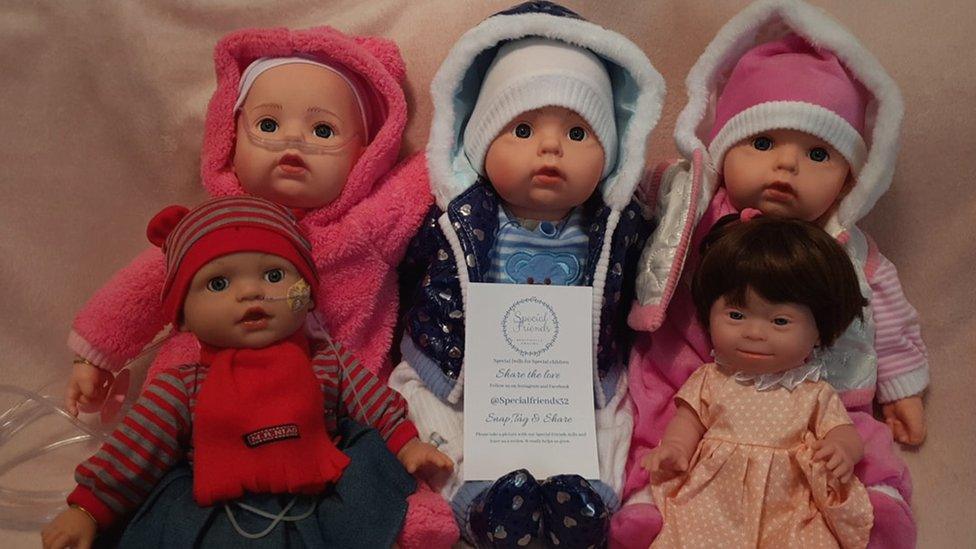 A selection of dolls from Special Friends