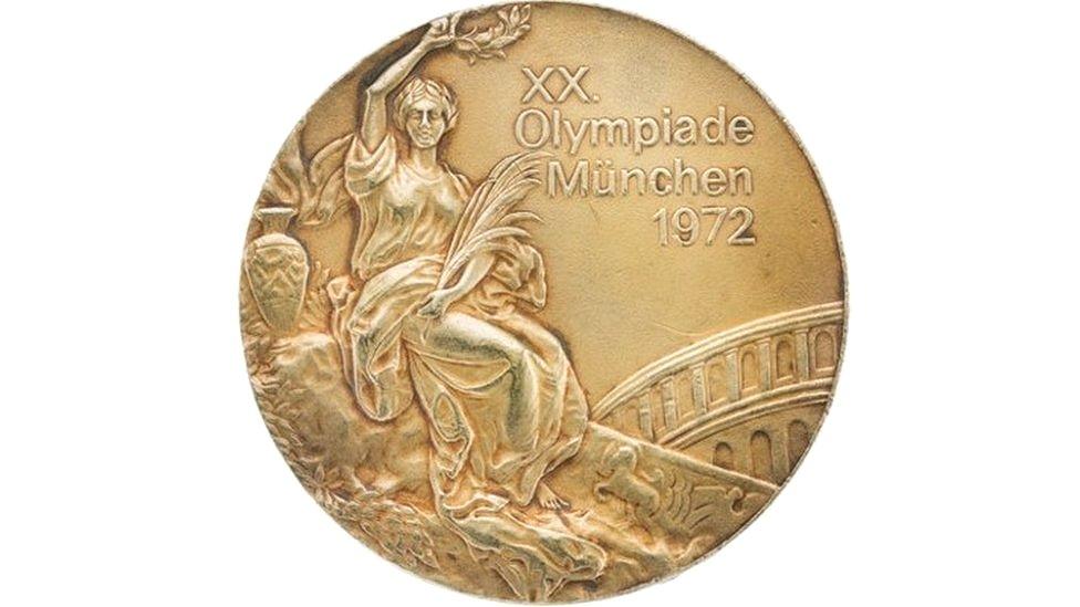 One of Korbut's gold medals