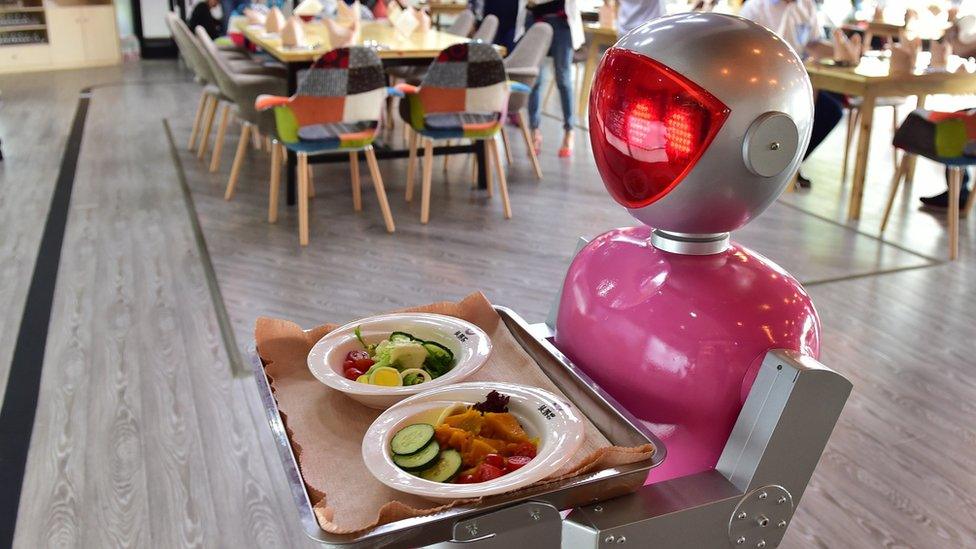 File image of a robot waiter