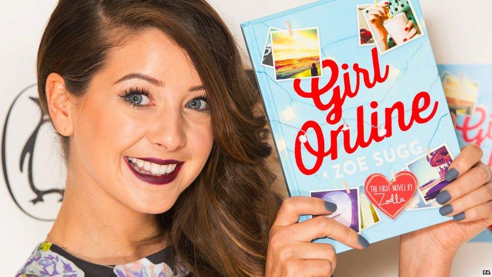 Zoella holding Girl Online