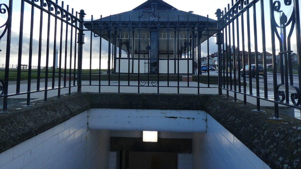 Entrance to toilets at Seaburn