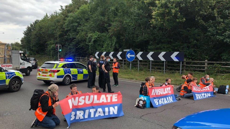 M25 protesters on Friday