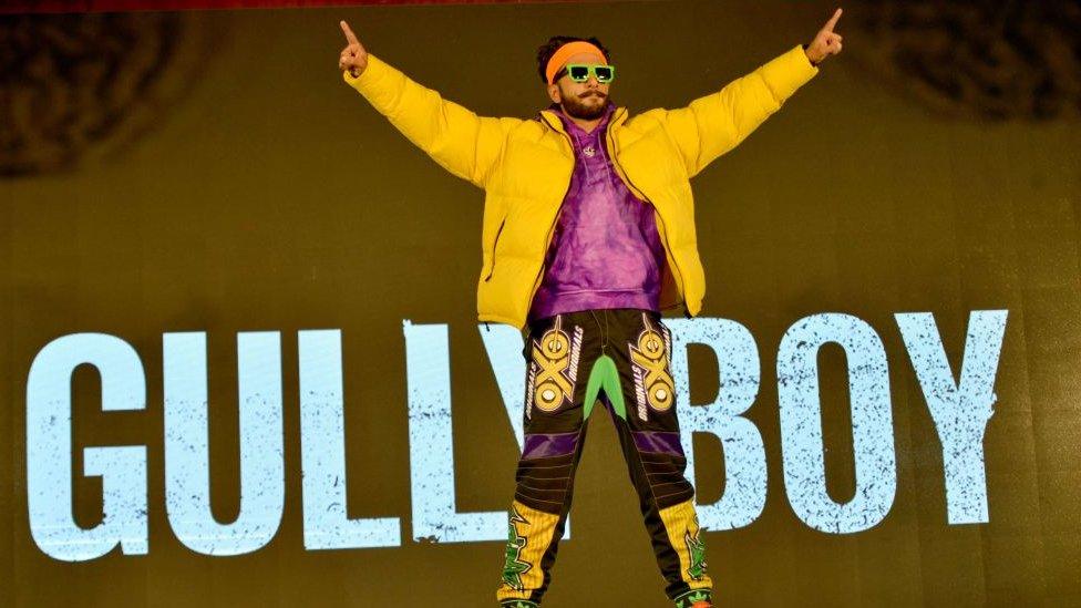 Ranveer Singh at the trailer launch of his movie Gully Boy in Mumbai.