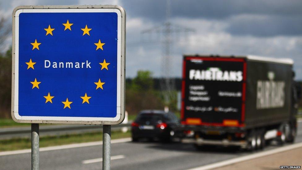 Danish border sign, file pic