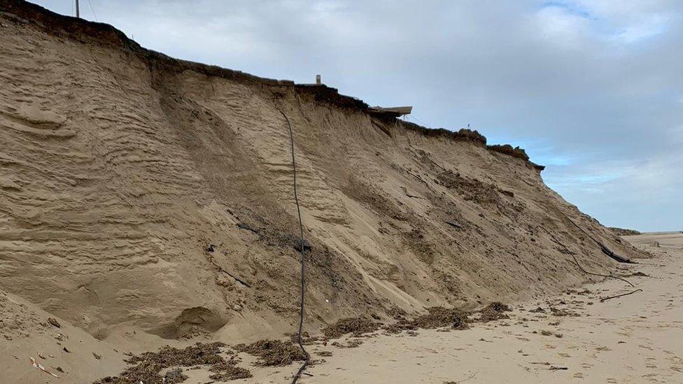 Eroded cliffs