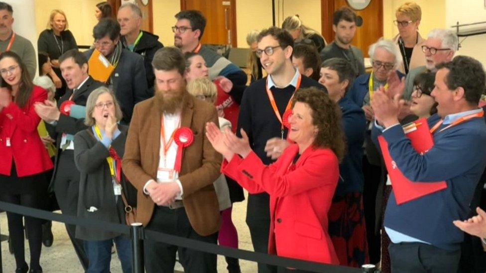 Labour councillors celebrating