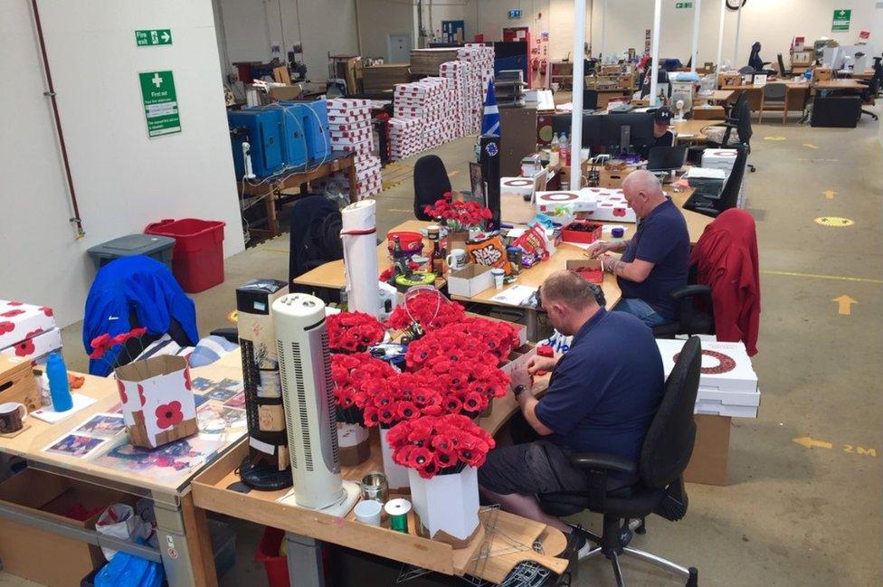 Lady Haig Poppy Factory in Redford Barracks