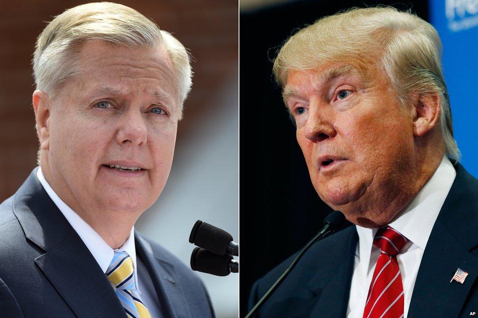 Rival Lindsey Graham called Trump a "wrecking ball"