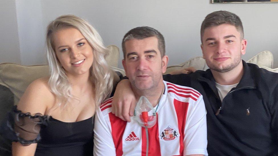 Keith Hurworth with his daughter Libby and son Liam