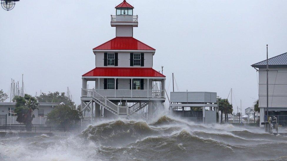 Waves on Lake Pontchartrain, Louisiana (29 August)