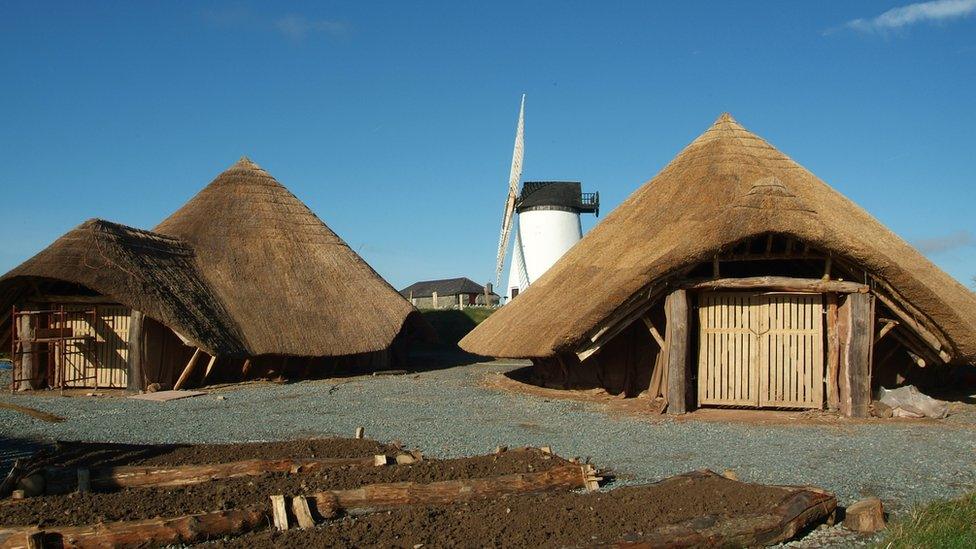 The roundhouses at Llynnon Mill