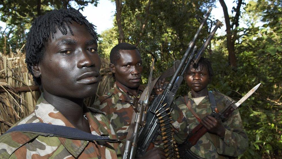 LRA soldiers pictured in DR Congo in 2006