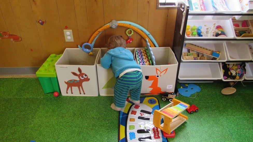 Playing in the Wee Wagon