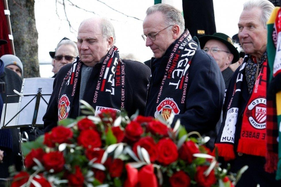 Bayern Munich President Uli Hoeness and CEO Karl-Heinz Rummenigge