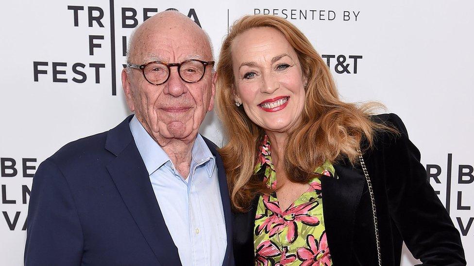 Rupert Murdoch and Jerry Hall