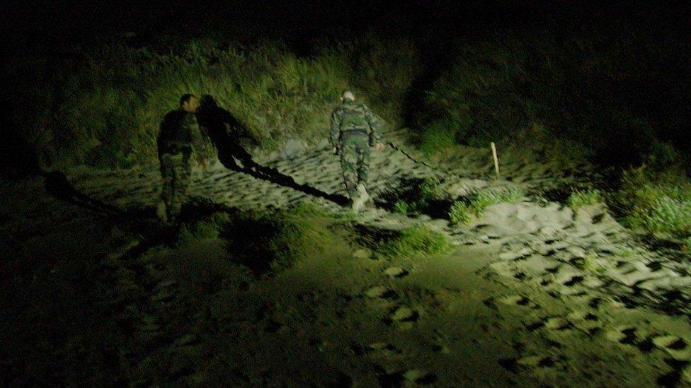 Beach patrol in France