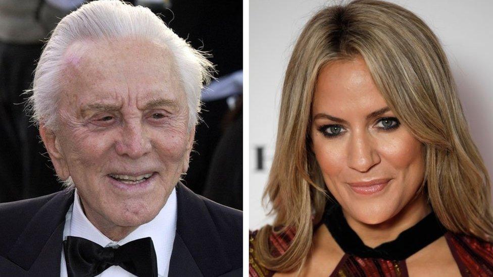 Kirk Douglas and Caroline Flack