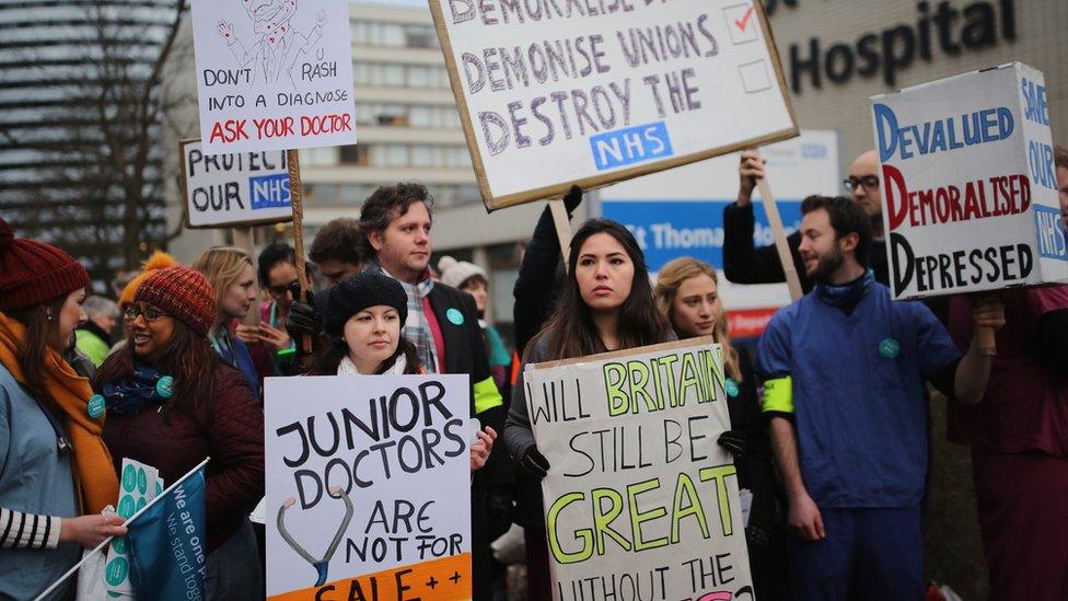 Junior doctors protesting on February 10th, 2016