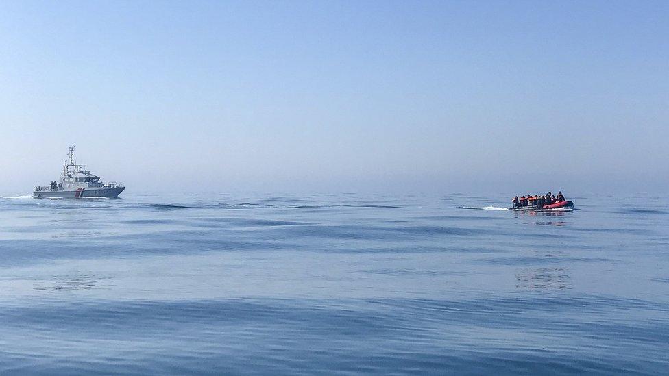 Migrants in the Channel back in August were escorted by French officials, and given over to the care of British Border Force