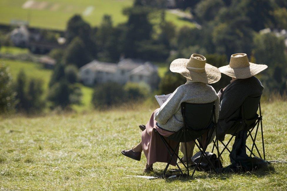 older couple relaxing