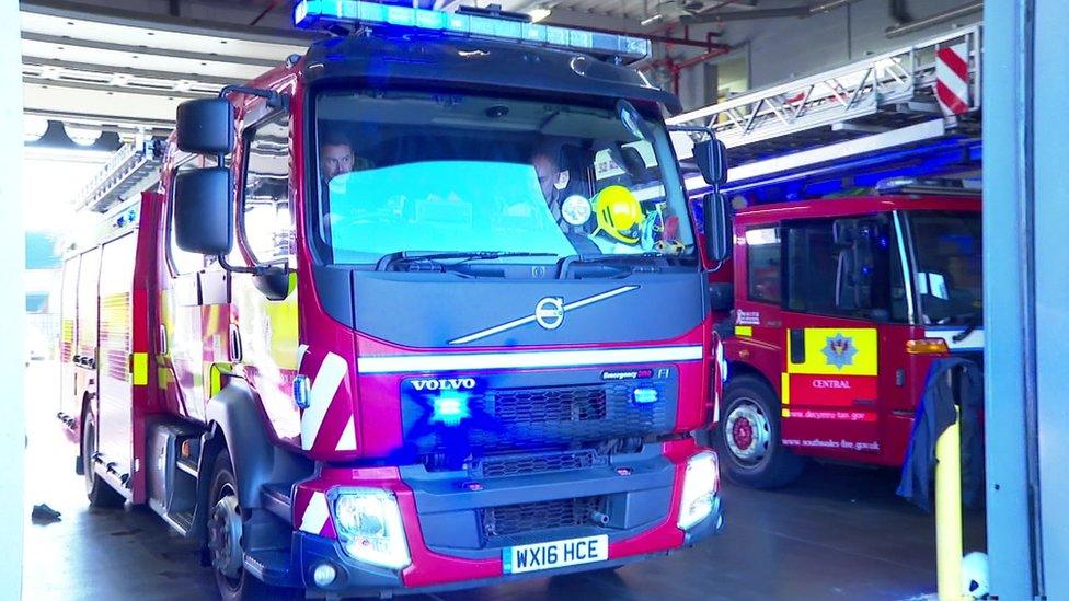 South Wales Fire and Rescue engine