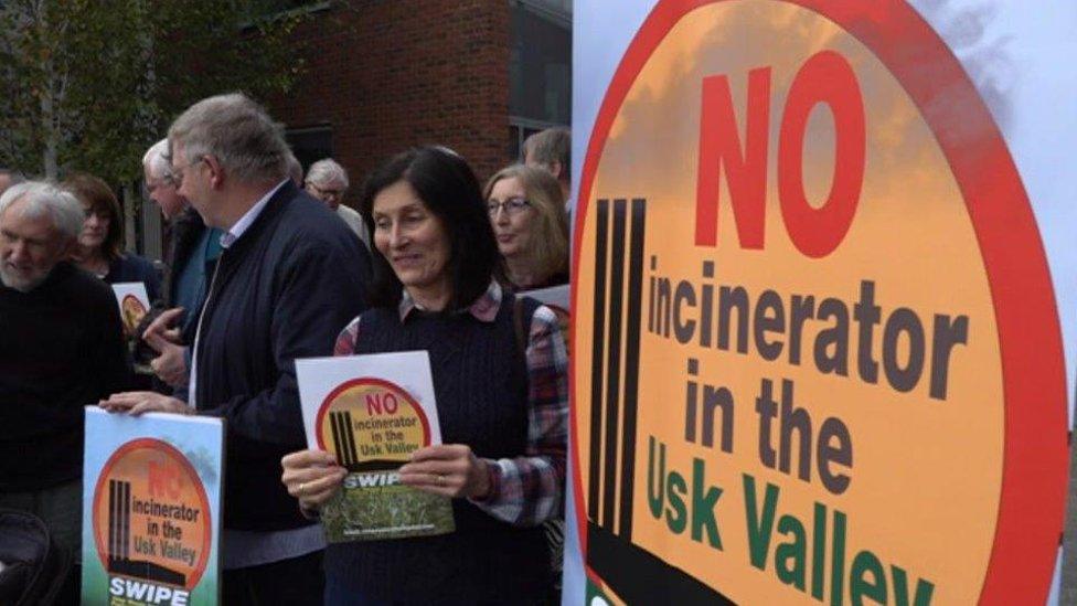 Usk incinerator protest