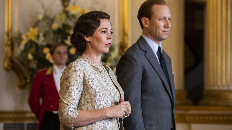 Olivia Colman and Tobias Menzies in The Crown