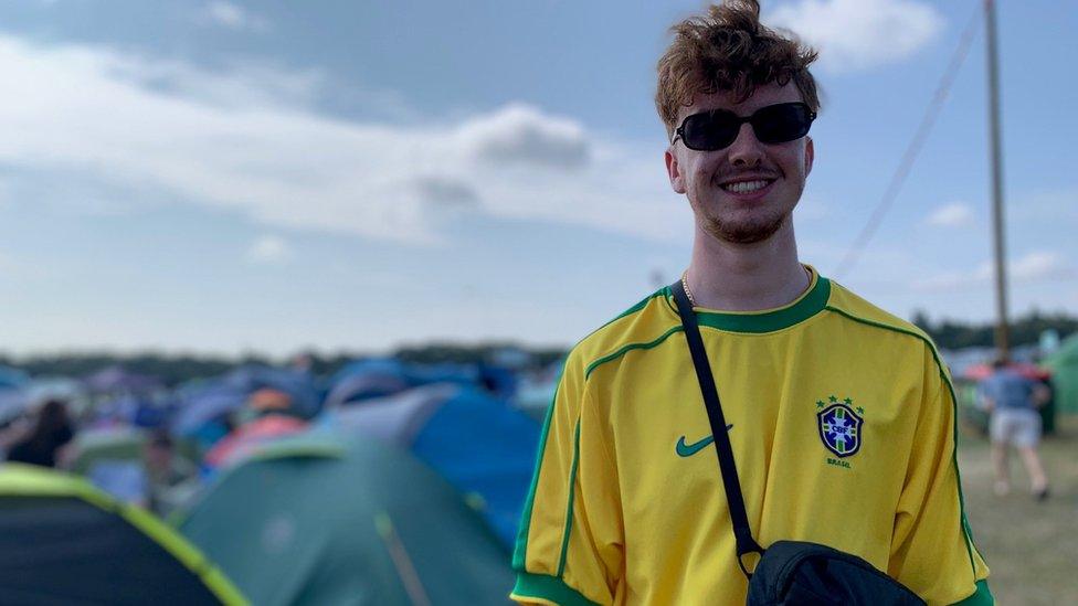 Jack Temple at Latitude in a Brazil shirt