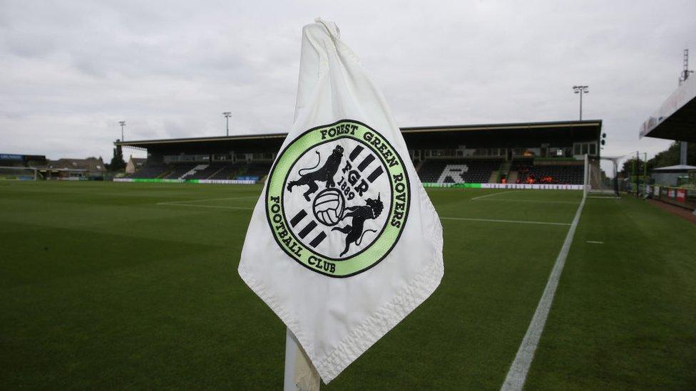 Forest Green Rovers pitch and flag