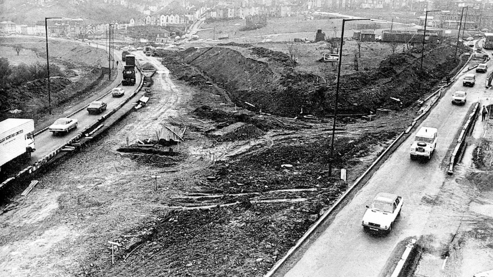 Road system demolished